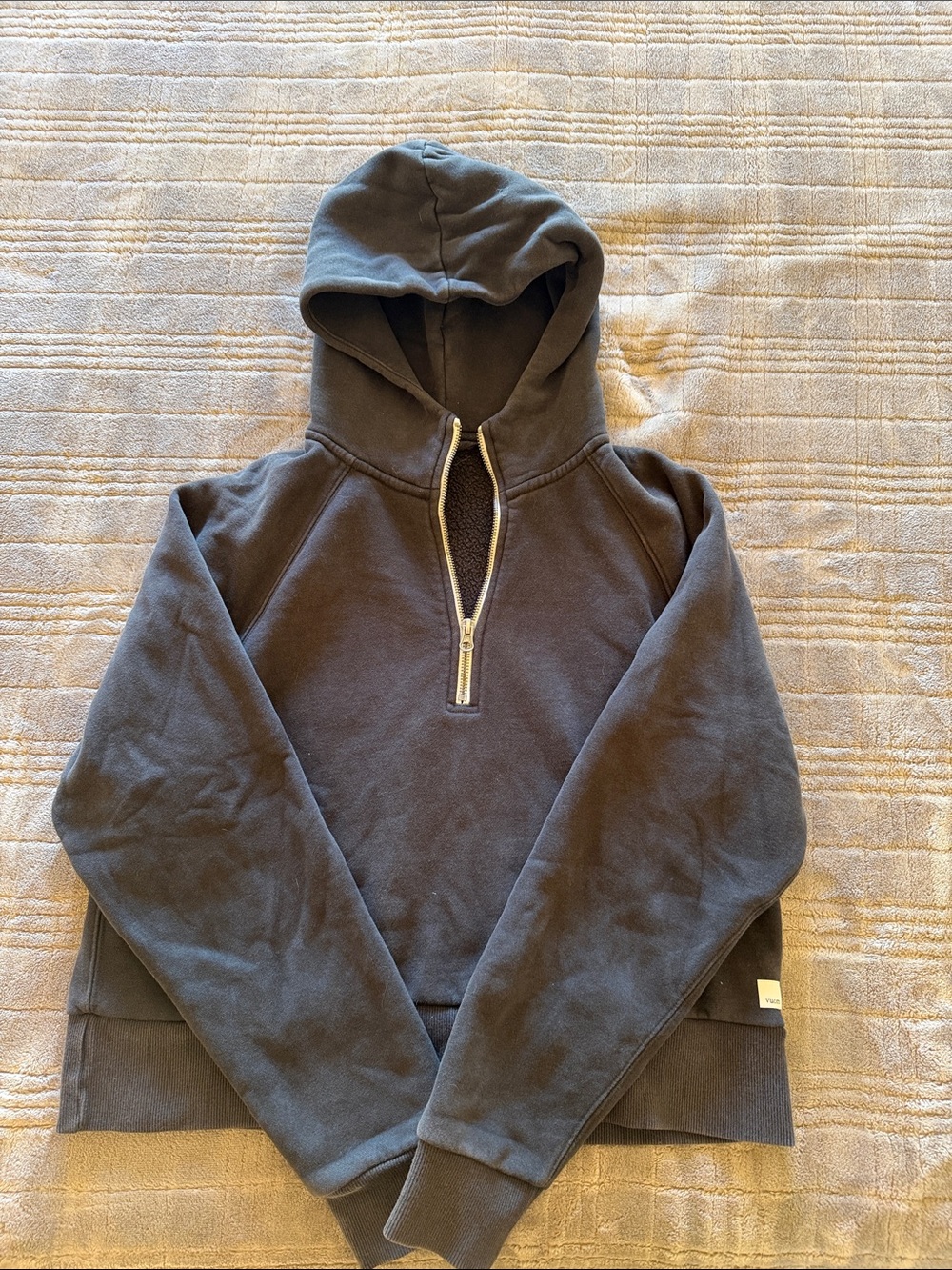 Vuori Charcoal Half-Zip Hooded Pullover